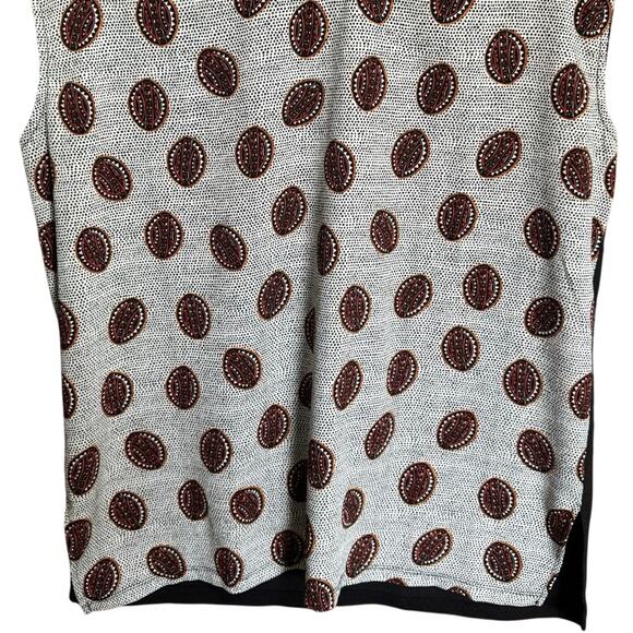 Bimba Y Lola Abstract Print Sleeveless Blouse Top White Black Size Medium - Picture 4 of 10